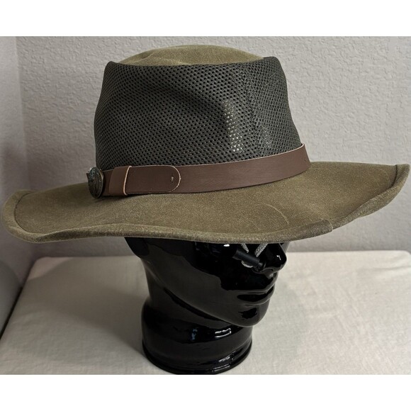 Original Outback Trading Company Oil Skin Kodiak Hat W/ Mesh Size Small - Picture 1 of 5